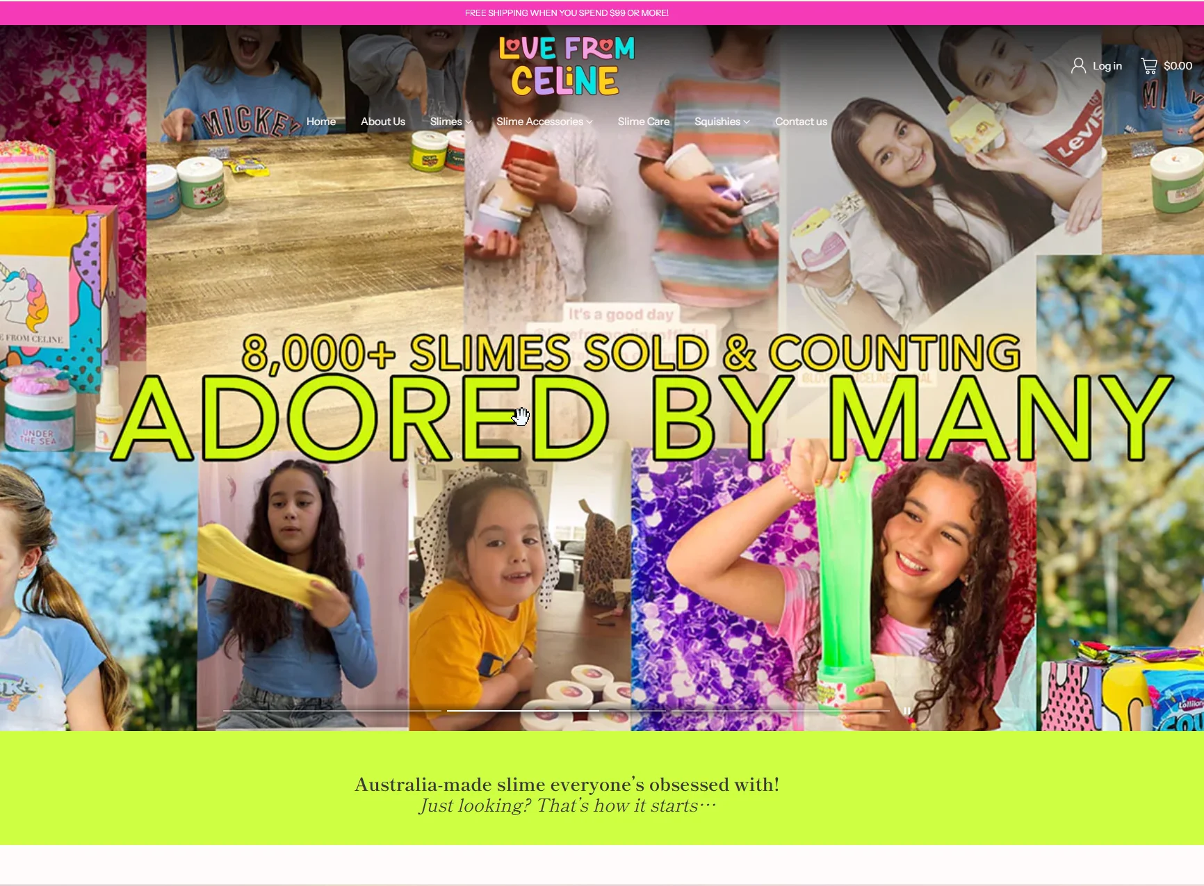 Screenshot of Ecommerce Store website homepage