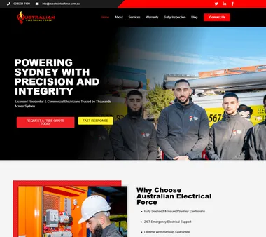 Sydney Electrician - Trades website design